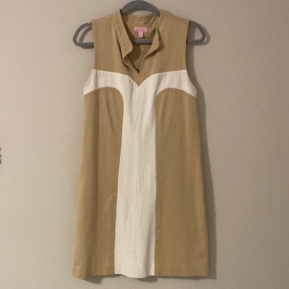 Lilly Pulitzer Tan and White Dress